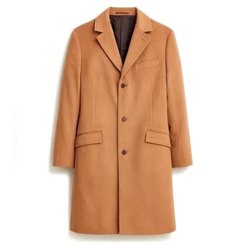 J. Crew Ludlow Wool-Cashmere Topcoat Men's Camel Size 42